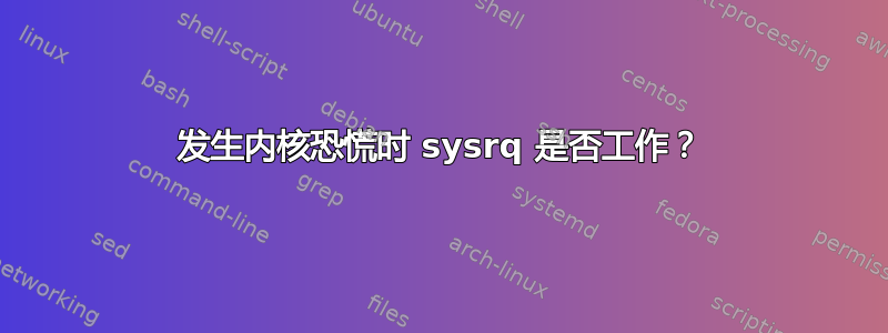 发生内核恐慌时 sysrq 是否工作？