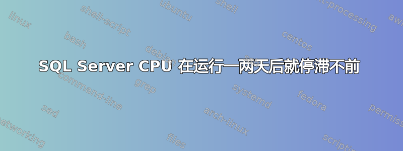 SQL Server CPU 在运行一两天后就停滞不前