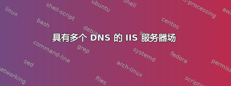 具有多个 DNS 的 IIS 服务器场