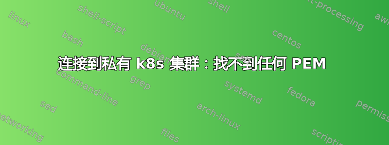 连接到私有 k8s 集群：找不到任何 PEM