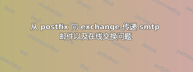 从 postfix 向 exchange 传递 smtp 邮件以及在线交换问题