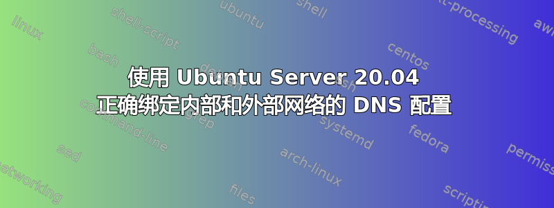 使用 Ubuntu Server 20.04 正确绑定内部和外部网络的 DNS 配置