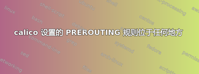 calico 设置的 PREROUTING 规则位于任何地方