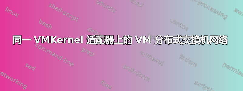 同一 VMKernel 适配器上的 VM 分布式交换机网络