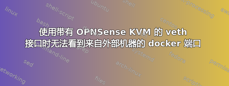 使用带有 OPNSense KVM 的 veth 接口时无法看到来自外部机器的 docker 端口