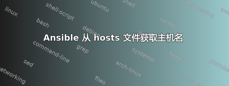 Ansible 从 hosts 文件获取主机名