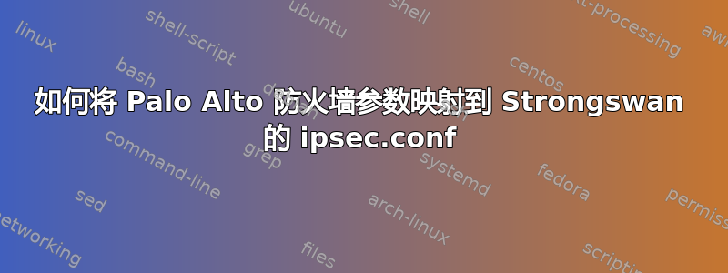 如何将 Palo Alto 防火墙参数映射到 Strongswan 的 ipsec.conf