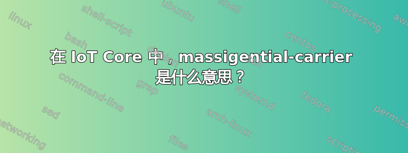 在 IoT Core 中，massigential-carrier 是什么意思？