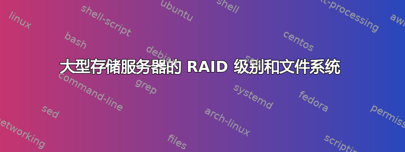 大型存储服务器的 RAID 级别和文件系统