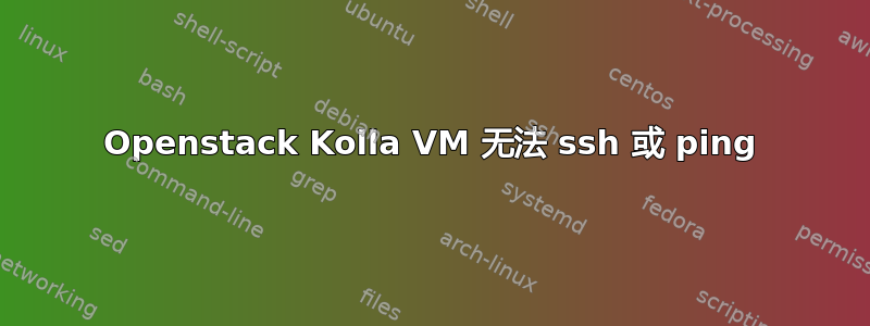 Openstack Kolla VM 无法 ssh 或 ping