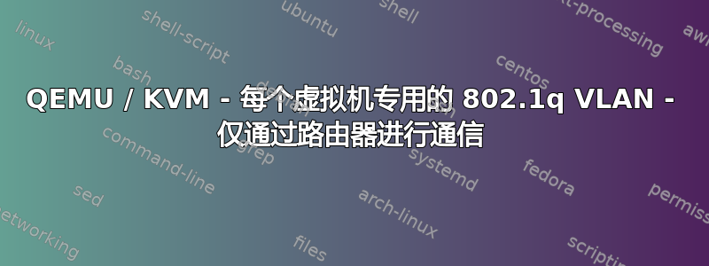 QEMU / KVM - 每个虚拟机专用的 802.1q VLAN - 仅通过路由器进行通信