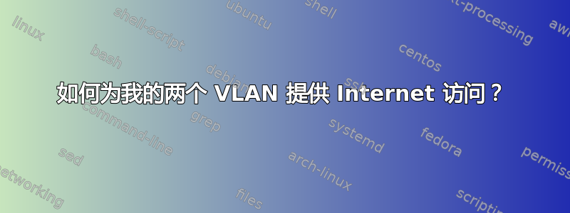 如何为我的两个 VLAN 提供 Internet 访问？