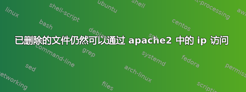 已删除的文件仍然可以通过 apache2 中的 ip 访问