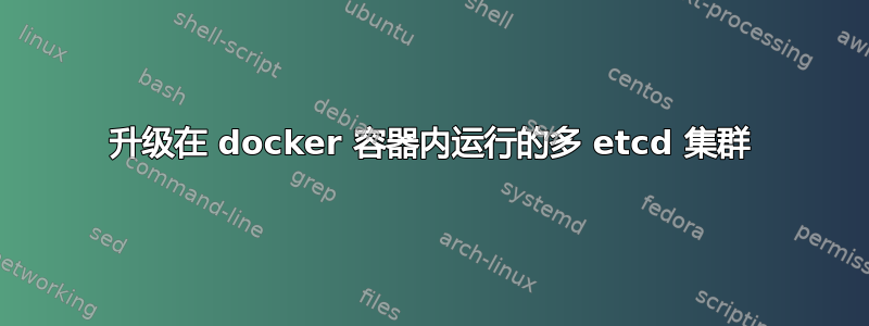 升级在 docker 容器内运行的多 etcd 集群