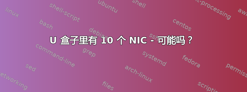 1U 盒子里有 10 个 NIC - 可能吗？