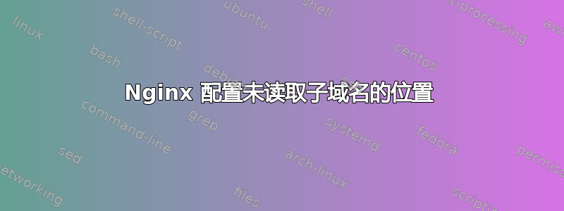 Nginx 配置未读取子域名的位置