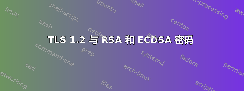 TLS 1.2 与 RSA 和 ECDSA 密码