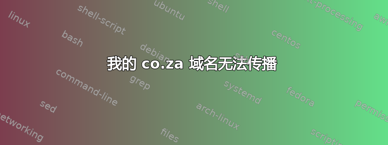 我的 co.za 域名无法传播