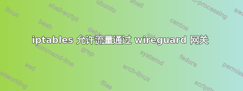 iptables 允许流量通过 wireguard 网关