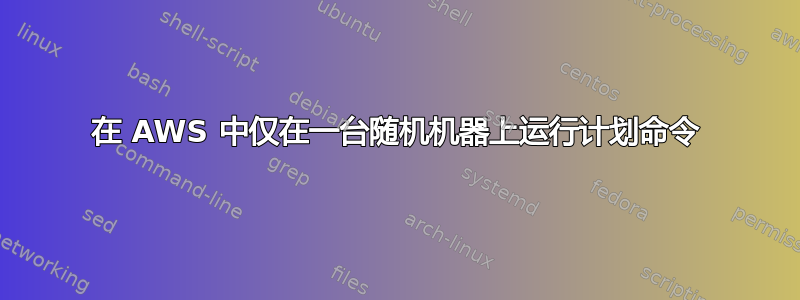 在 AWS 中仅在一台随机机器上运行计划命令