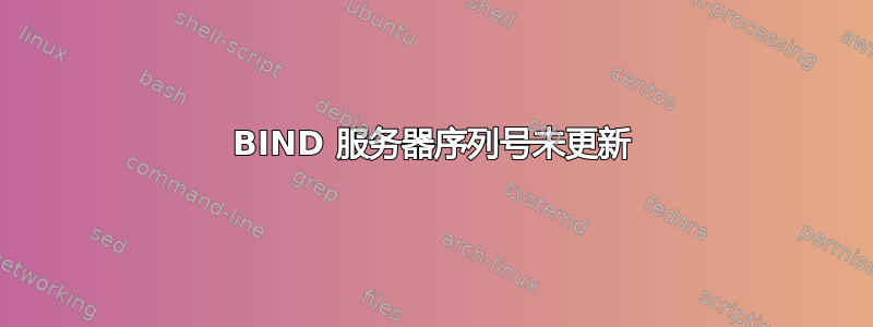 BIND 服务器序列号未更新