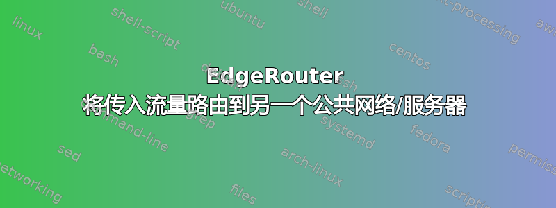 EdgeRouter 将传入流量路由到另一个公共网络/服务器