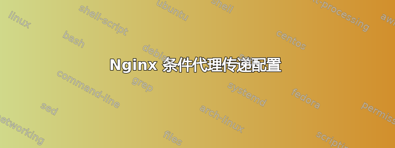 Nginx 条件代理传递配置