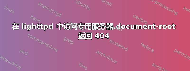 在 lighttpd 中访问专用服务器.document-root 返回 404