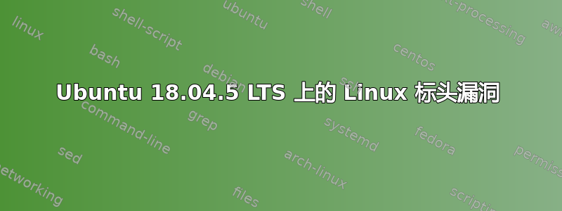 Ubuntu 18.04.5 LTS 上的 Linux 标头漏洞