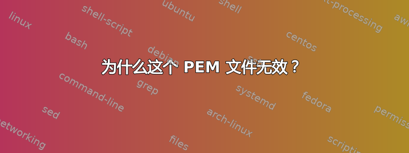 为什么这个 PEM 文件无效？