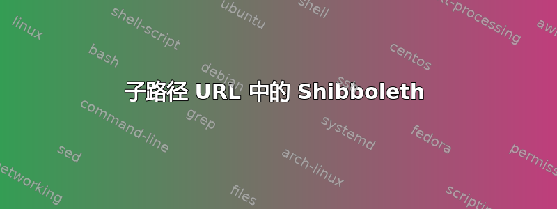 子路径 URL 中的 Shibboleth