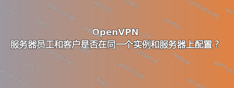 OpenVPN 服务器员工和客户是否在同一个实例和服务器上配置？