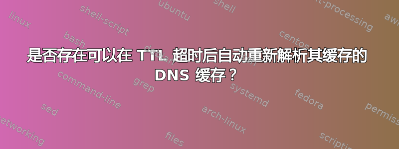 是否存在可以在 TTL 超时后自动重新解析其缓存的 DNS 缓存？