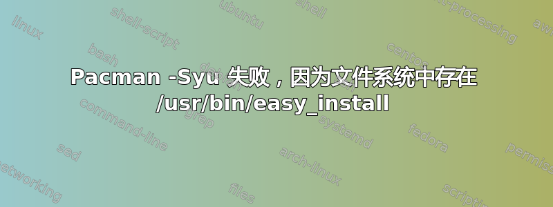 Pacman -Syu 失败，因为文件系统中存在 /usr/bin/easy_install