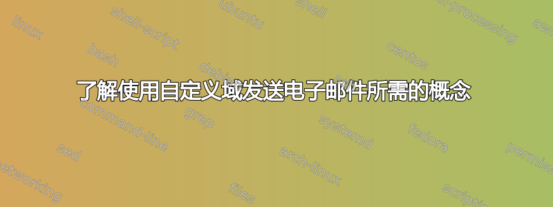 了解使用自定义域发送电子邮件所需的概念