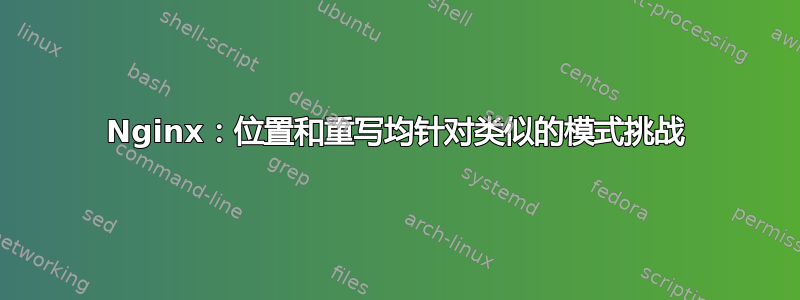 Nginx：位置和重写均针对类似的模式挑战