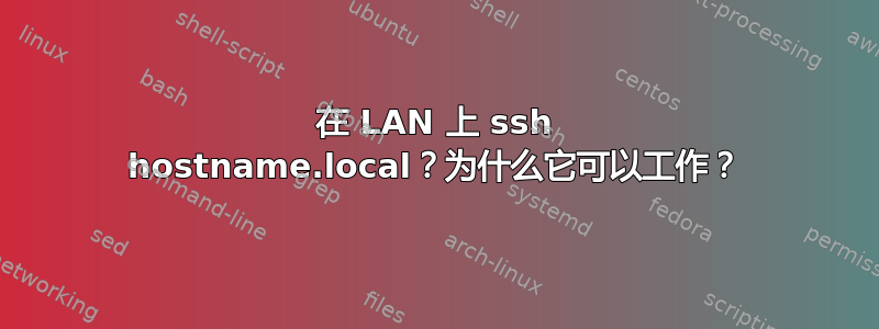 在 LAN 上 ssh hostname.local？为什么它可以工作？