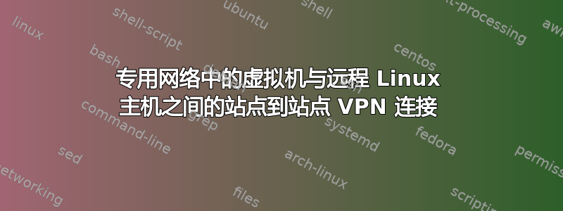 专用网络中的虚拟机与远程 Linux 主机之间的站点到站点 VPN 连接