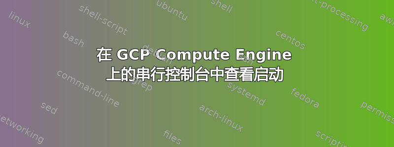 在 GCP Compute Engine 上的串行控制台中查看启动