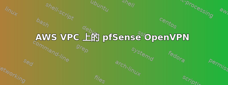 AWS VPC 上的 pfSense OpenVPN