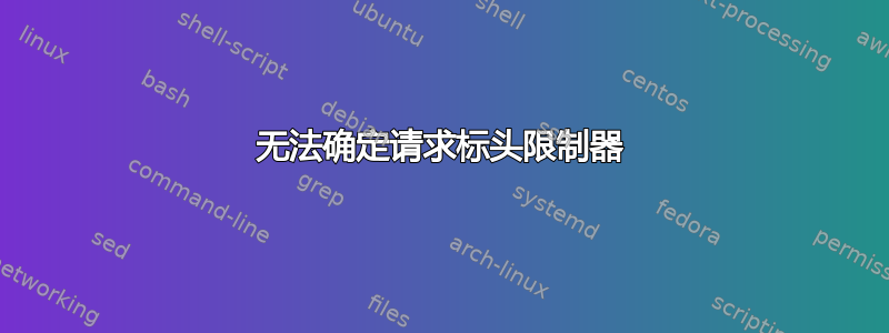 无法确定请求标头限制器