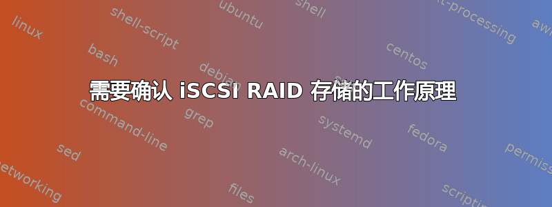 需要确认 iSCSI RAID 存储的工作原理