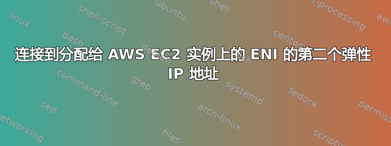 连接到分配给 AWS EC2 实例上的 ENI 的第二个弹性 IP 地址