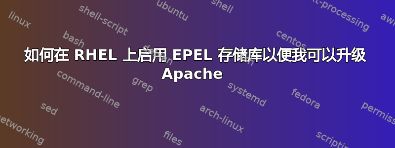 如何在 RHEL 上启用 EPEL 存储库以便我可以升级 Apache 