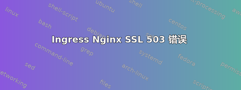 Ingress Nginx SSL 503 错误