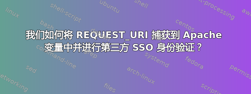 我们如何将 REQUEST_URI 捕获到 Apache 变量中并进行第三方 SSO 身份验证？