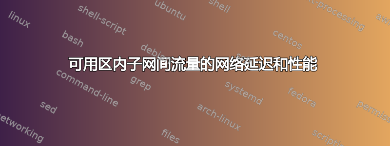 可用区内子网间流量的网络延迟和性能