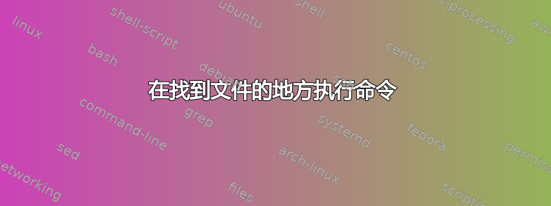 在找到文件的地方执行命令