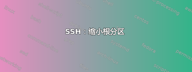 SSH：缩小根分区