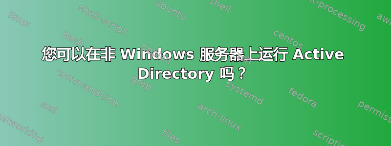 您可以在非 Windows 服务器上运行 Active Directory 吗？